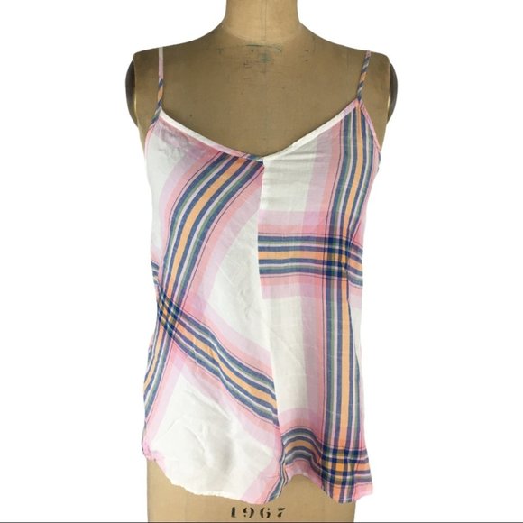 3/$30 Lou & Grey Pastel Plaid Lightweight Tank Top Size XS - Picture 2 of 9
